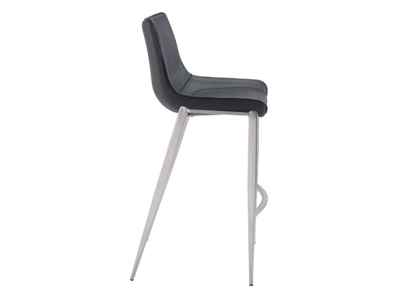 Magnus Barstool Black & Silver 3
