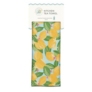 Lemon Blossoms Eco Kitchen Tea Towel 5