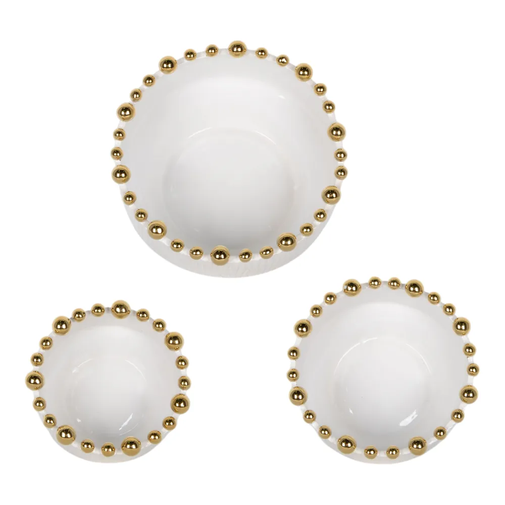 SAGEGROVE SET OF 3 WHITE BOWLS 5 (IN)