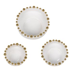 SAGEGROVE SET OF 3 WHITE BOWLS 5 (IN) 4