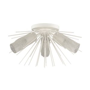 Sea Urchin 20'' Wide 3-Light Semi Flush Mount - White Coral 2