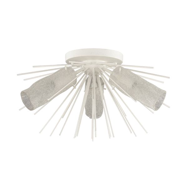 Sea Urchin 20'' Wide 3-Light Semi Flush Mount - White Coral