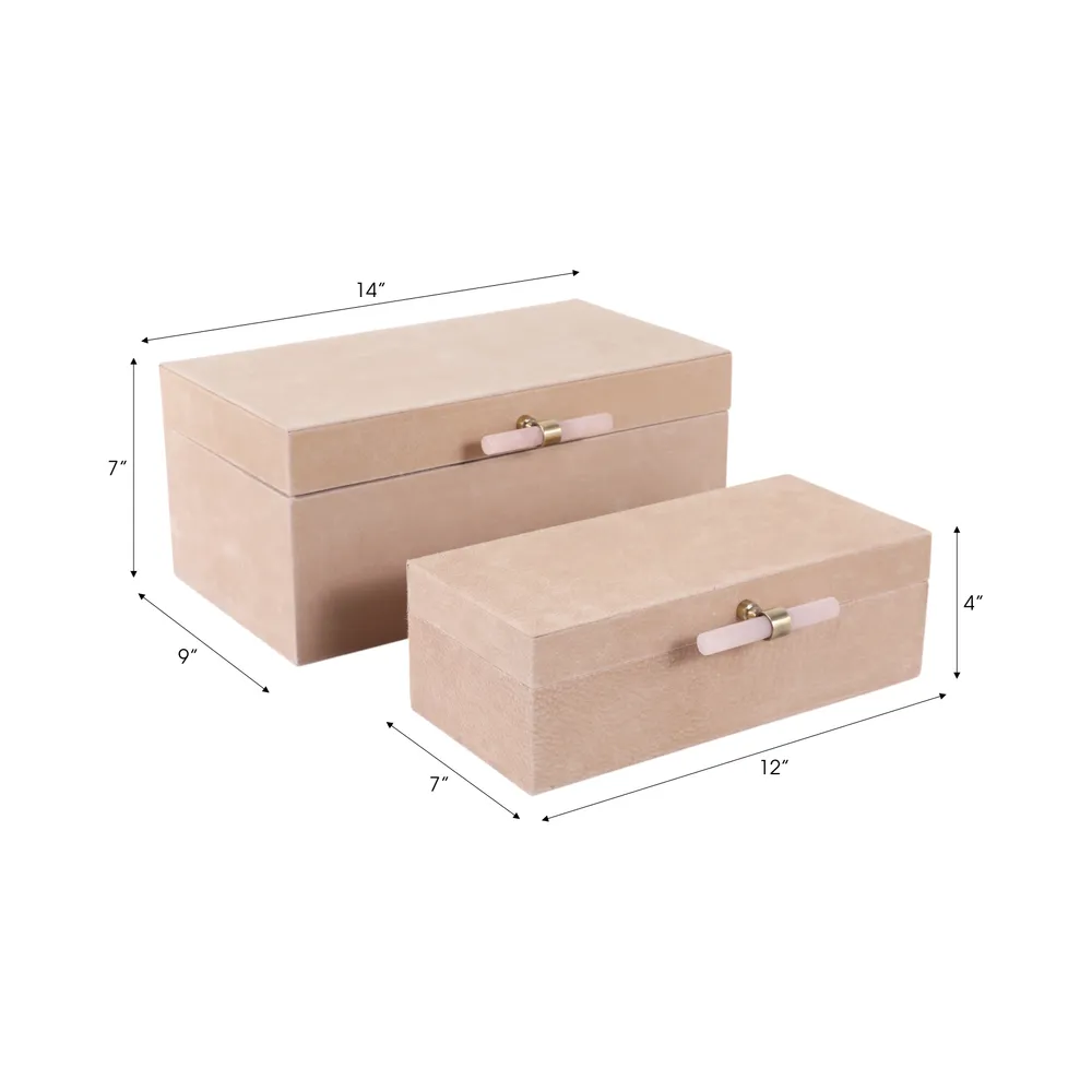 HAVENGATE SET OF 2 TAN BOXES 6 (IN)