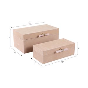 HAVENGATE SET OF 2 TAN BOXES 6 (IN) 9