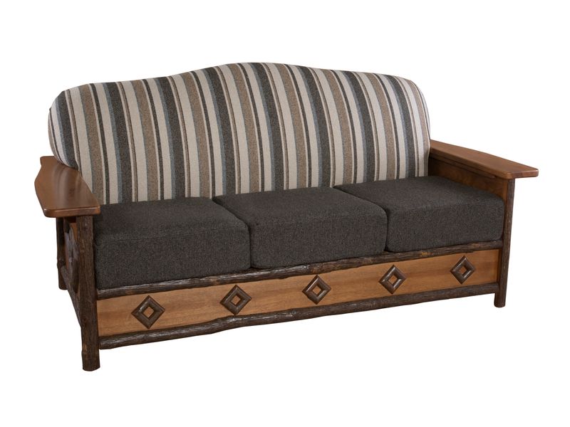 Hickory Diamond Peak Sofa - Customer Material - Seat:  Fabric TBD;   Backrest:  Fabric TBD 3