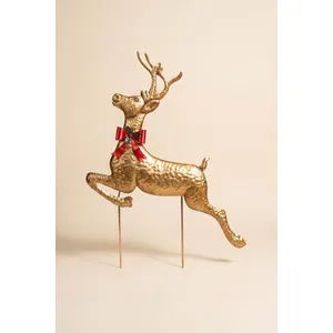 Painted Metal Reindeer Yard Stake 4
