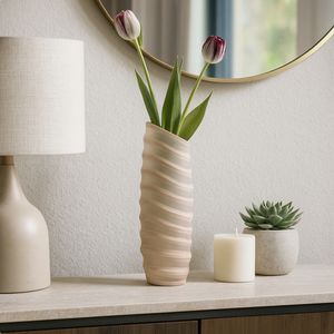 SAMSONWICK IVORY GLASS VASE 13 (IN) 12