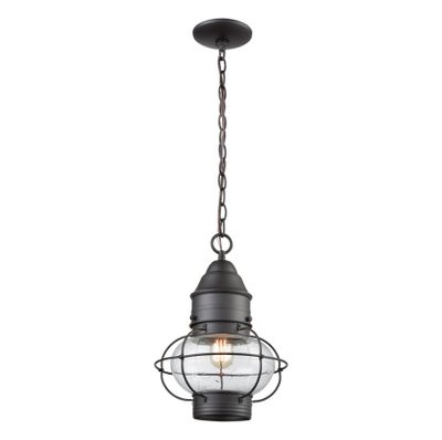 Onion 10″ Wide 1-Light Outdoor Pendant - Oil Rubbed Bronze
