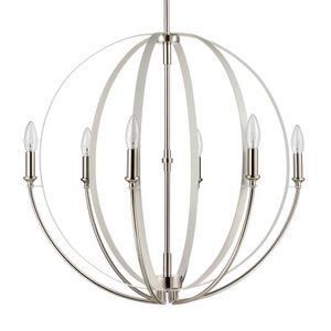 Rotunde 26'' Wide 6-Light Chandelier - Matte White 4