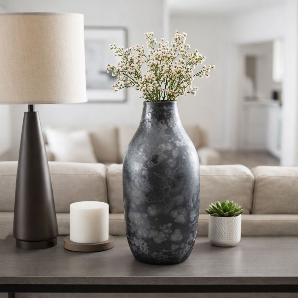 BURGESSLEY BLACK VASE 18 (IN)