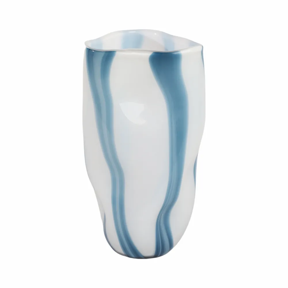 BIRCHBURN BLUE GLASS VASE 14 (IN)