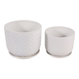 FIONAOAK SET OF 2 WHITE PLANTER 10 (IN) 6