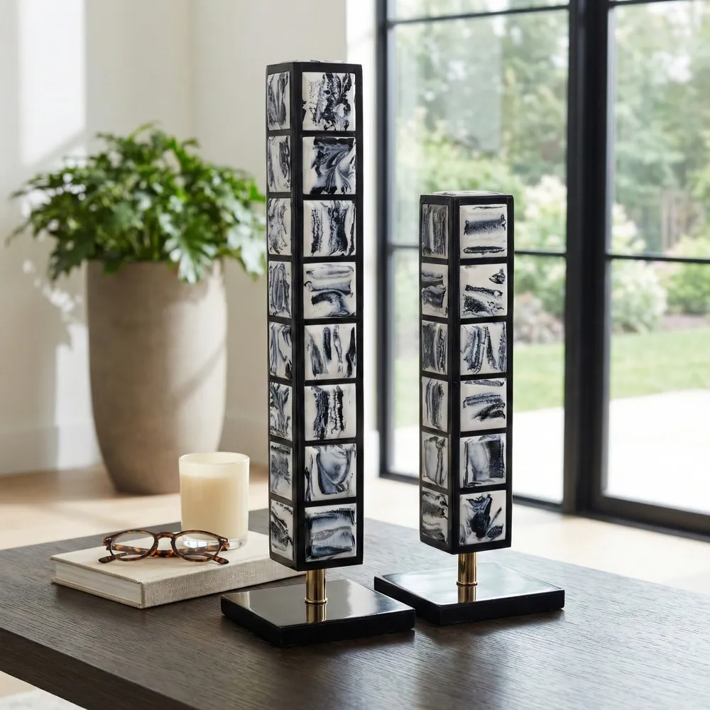EATONHAM SET OF 2 BLACK DECOR 21 (IN)