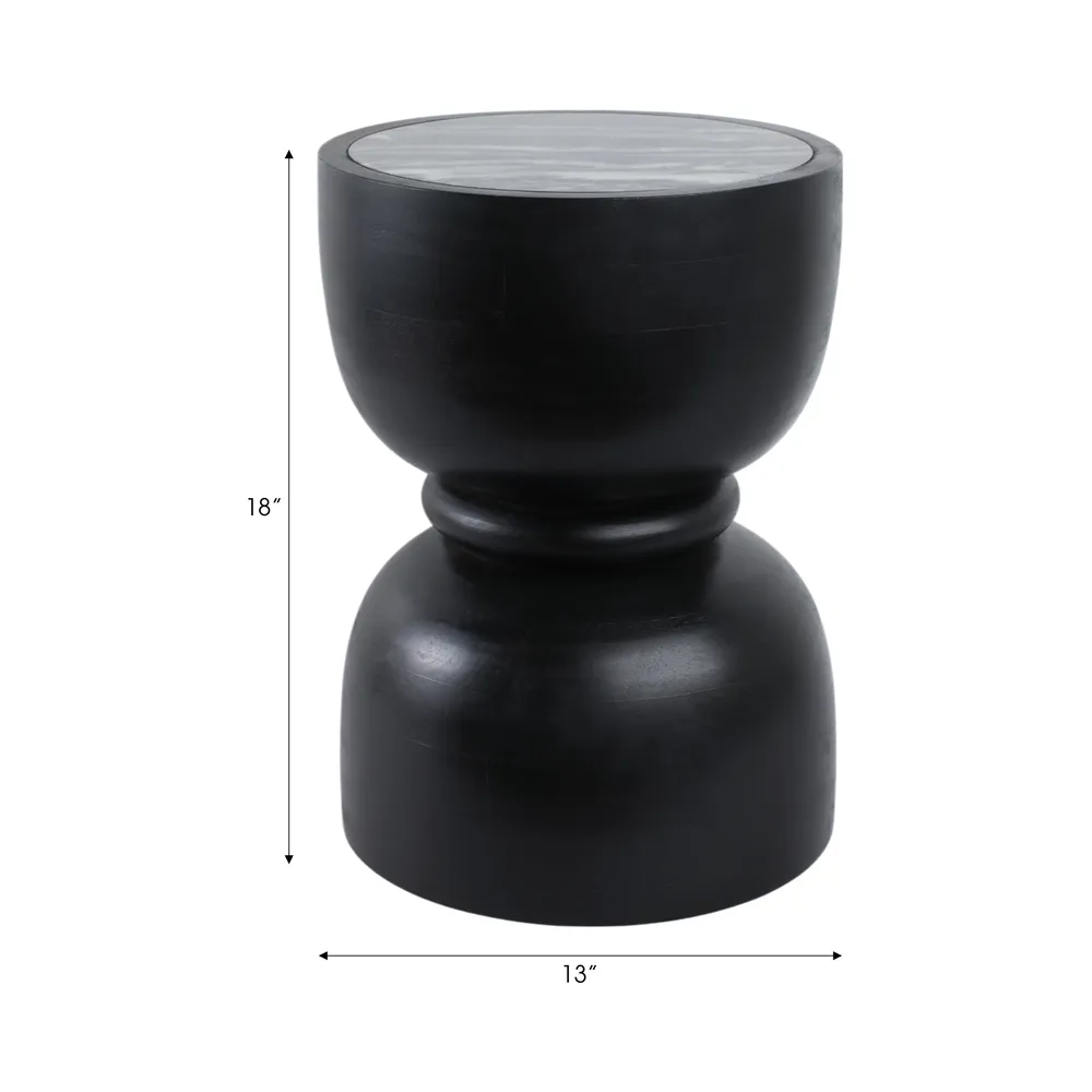 BRYSONBURN BLACK TABLE 18 (IN)