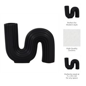 CER, 6" LOOPY VASE, BLACK 11
