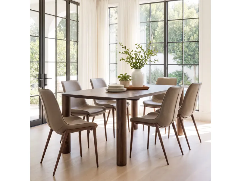 Magnus Dining Chair Brown & Walnut 7
