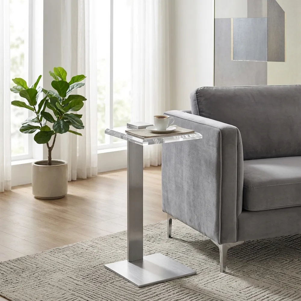CARTERWAY CLEAR TABLE 24 (IN)