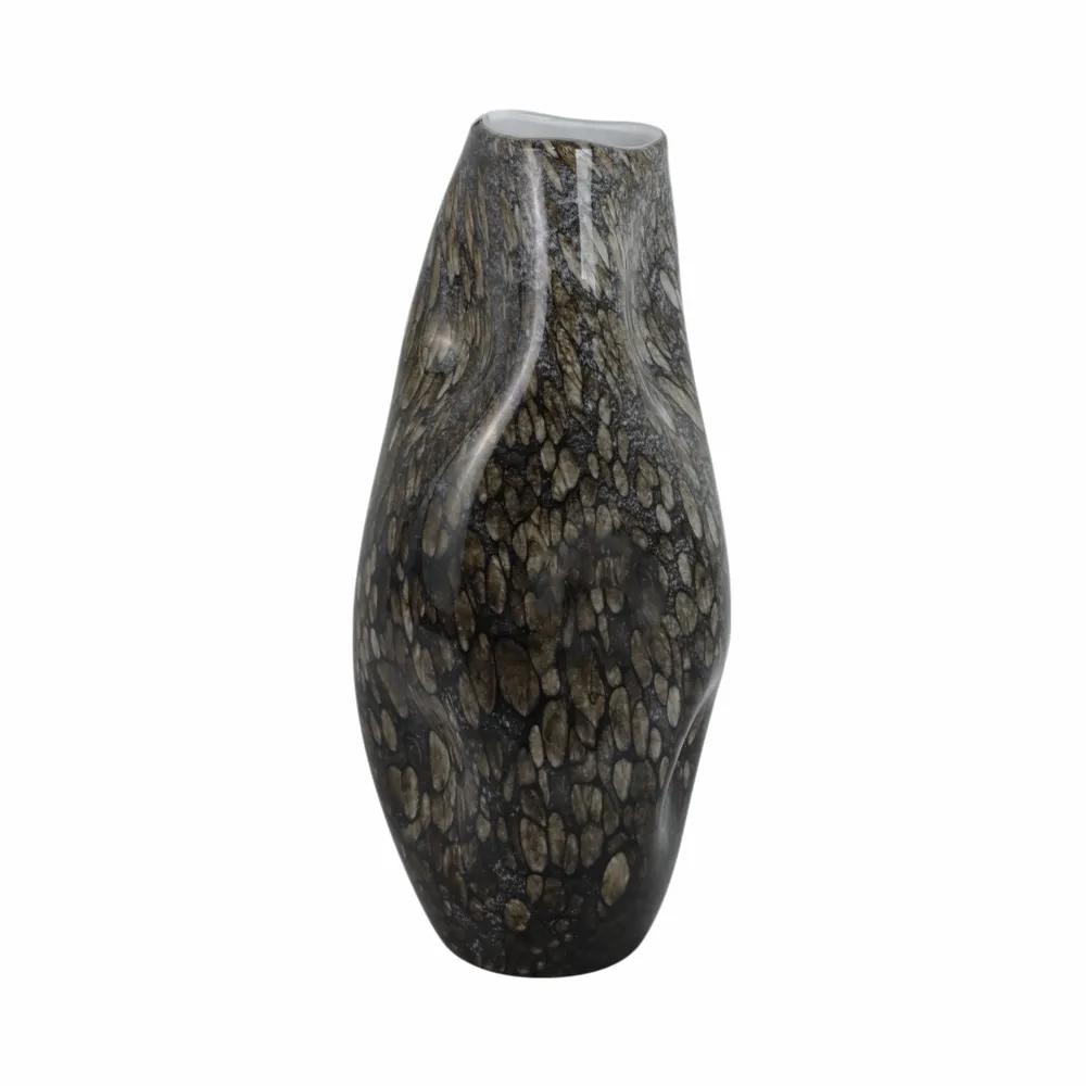 COLEGATE BROWN GLASS VASE 17 (IN)