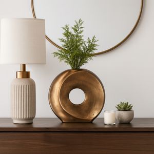 ELMONTSTONE BRONZE VASE 11 (IN) 12