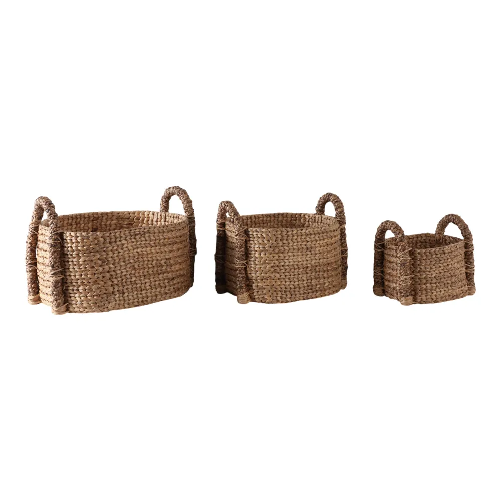 ROSSSIDE SET OF 3 TAN BASKETS 16 (IN)