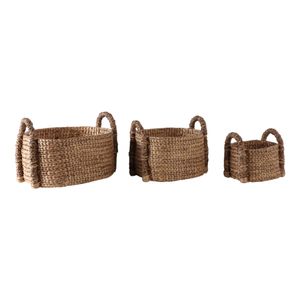 ROSSSIDE SET OF 3 TAN BASKETS 16 (IN) 3