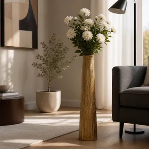 HAZENSTONE GOLD VASE 35 (IN) 13