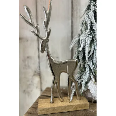 Whimsical Aluminum Deer 8x15in