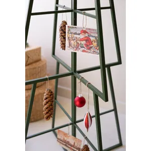 Green Painted Metal Christmas Tree Ornament Display 2