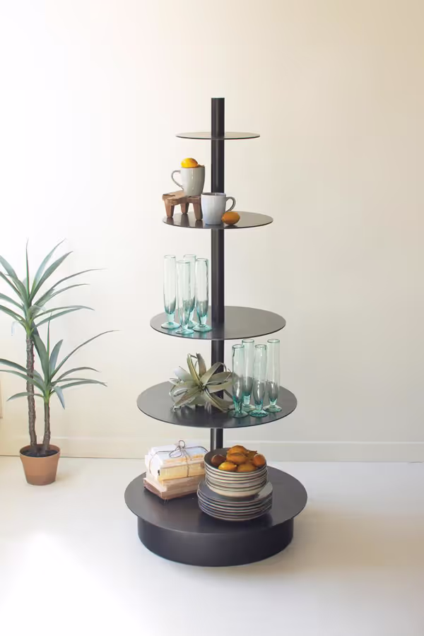 Five-Tiered Round Iron Store Display