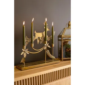 Metal Reindeer Taper Candelabra 6