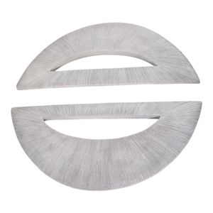 LANEMORE SET OF 2 WHITE WALL SCULPTURES 30 (IN) 3