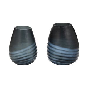 CARTERHAVEN BLUE GLASS VASE 10 (IN) 9