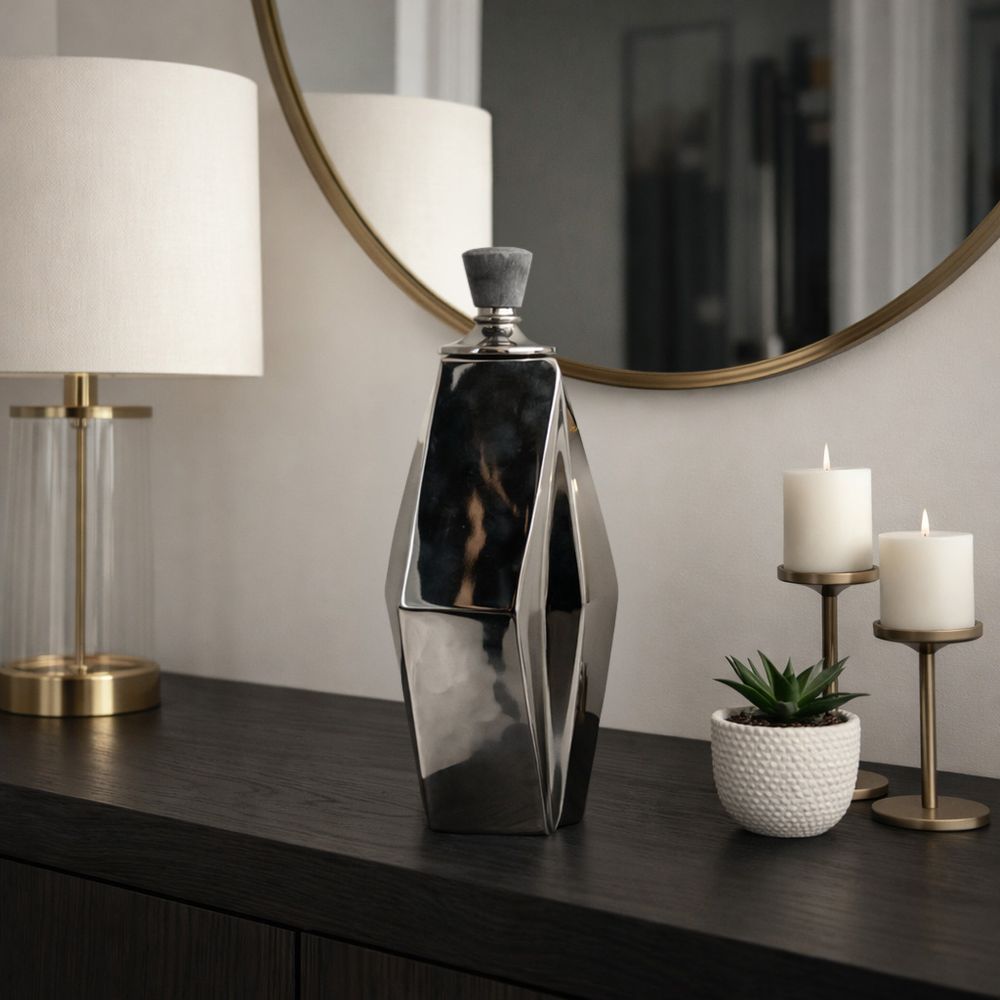 NORAWORTH SILVER VASE 17 (IN)