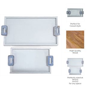 STORMMORE SET OF 2 WHITE TRAY 2 (IN) 9