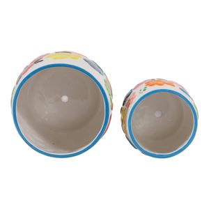 NICKGROVE SET OF 2 ORANGE PLANTER 7 (IN) 8