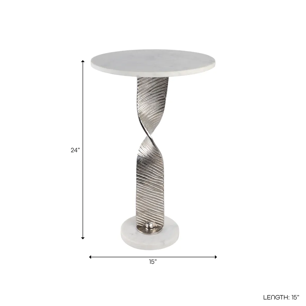 DENTONWIND SILVER TABLE 25 (IN)
