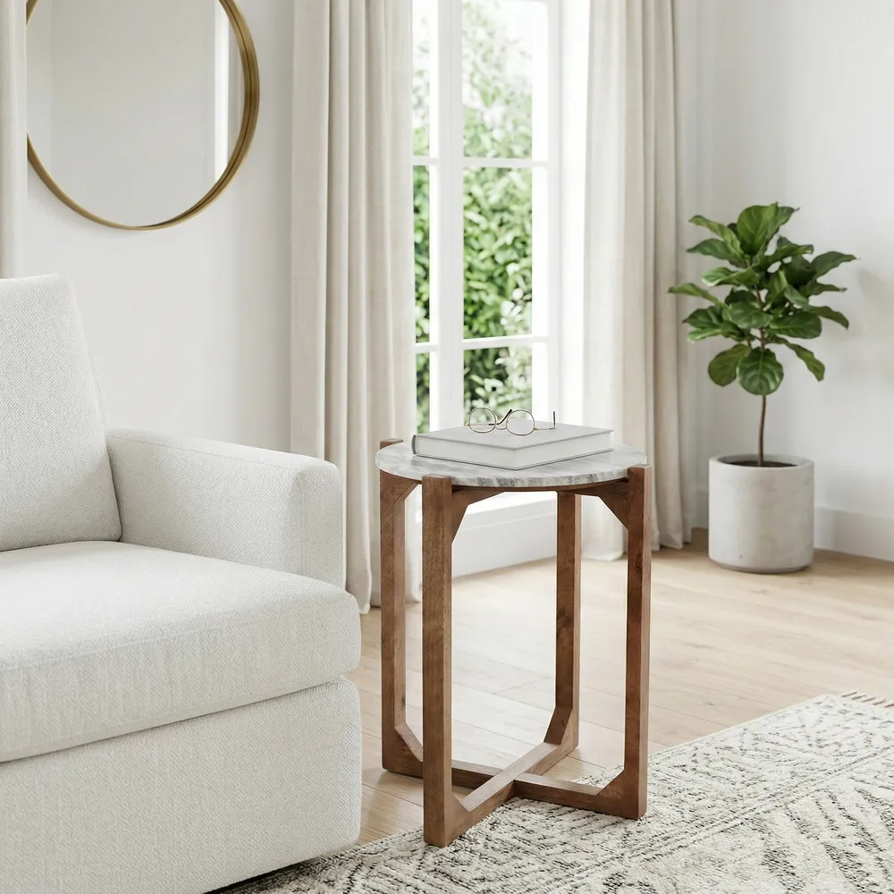 ELWYNOAK IVORY TABLE 22 (IN)