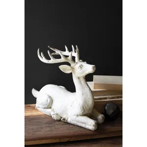 Resting Faux Concrete Deer 1