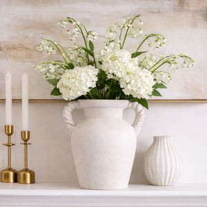 CLOVERWIND WHITE VASE 12 (IN) 13