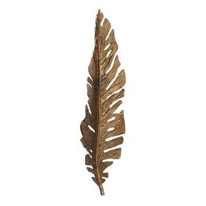 Sago Leaf Dimensional Wall Decor - Antique Gold 3