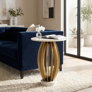 WARDWOOD WHITE TABLE 25 (IN) 9
