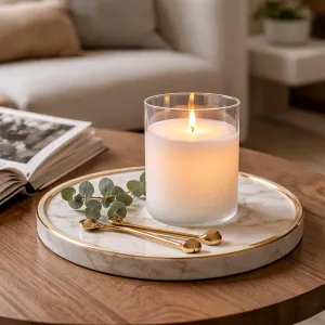 Clear Glass Cylinder Moving Flame LED Candle 3x4in 1
