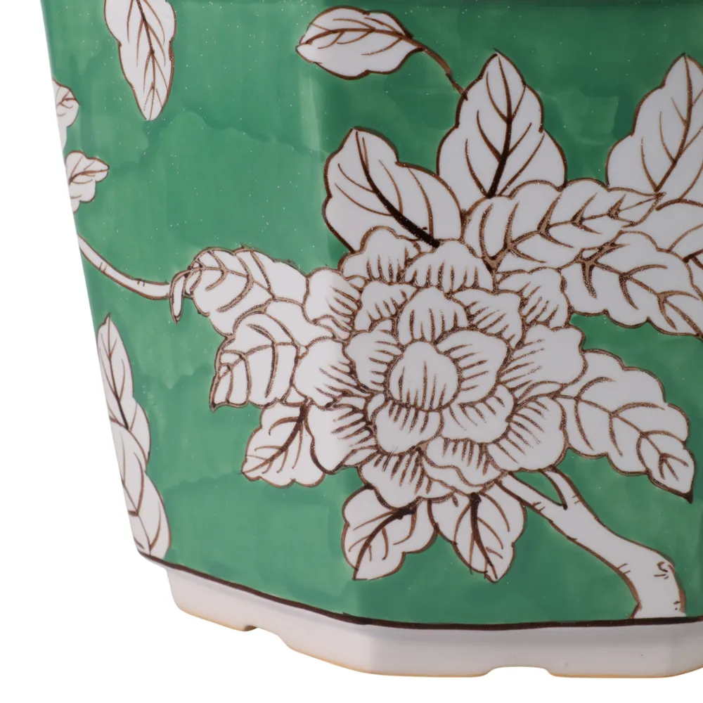 AIDENRIDGE SET OF 2 GREEN PLANTER 10 (IN)