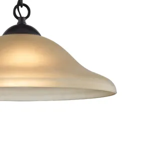 Conway 15'' Wide 1-Light Pendant - Oil Rubbed Bronze with Light Amber Glass 4