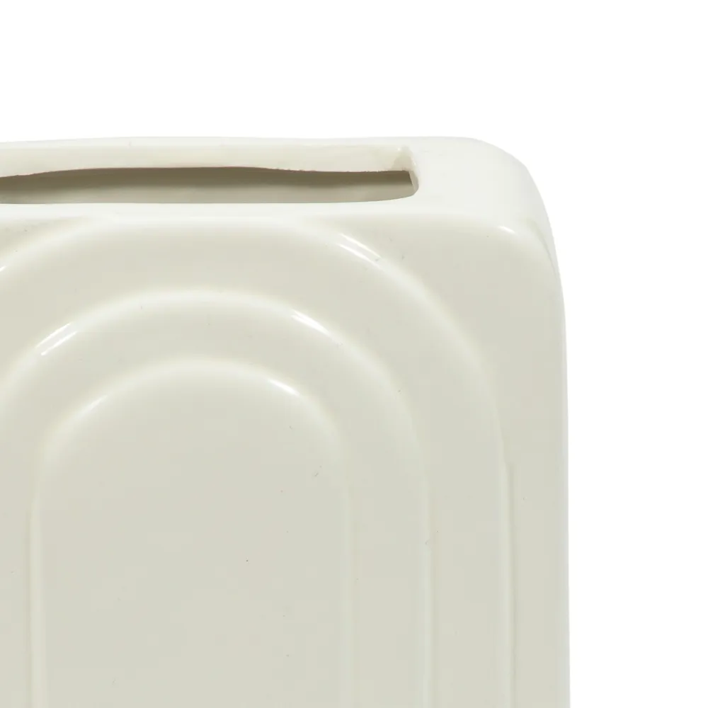 GRAYDONTON WHITE VASE 7 (IN)