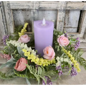 Cottage Bloom 4.5in Candle Ring 1
