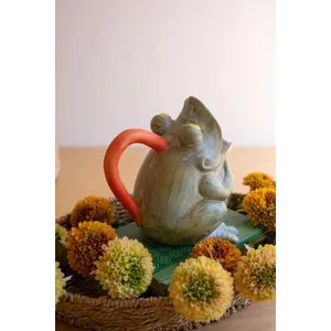 Ceramic Frog Pitcher Vase 6
