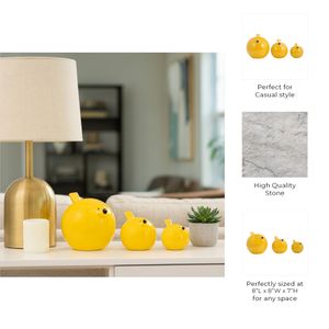 HARKENLEY SET OF 3 YELLOW DECOR 7 (IN) 10