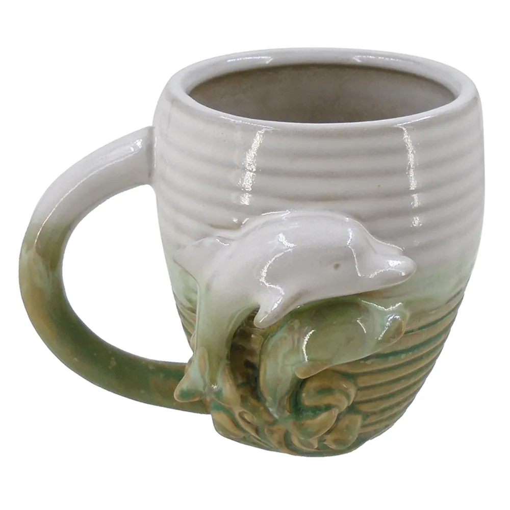 5" GREEN DOLPHIN MUG