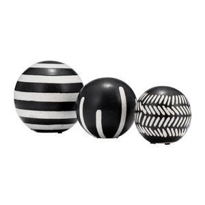 HARDYCROSS SET OF 3 BLACK ORBS 6 (IN) 4